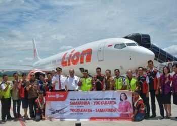 Lion Air Resmikan Penerbangan Perdana Samarinda ke Yogyakarta