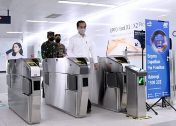 Presiden Tinjau Kesiapan Pendisiplinan Protokol Kesehatan di Stasiun MRT