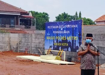 Peletakan Batu Pertama Masjid Polres Metro Bekasi Kota Di Gedung Baru