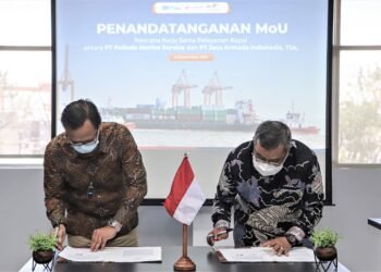 PT Jasa Armada Indonesia Tbk dengan PT Pelindo Marine Service Tanda Tangani Nota Kesepahaman Kerjasama Sinergi