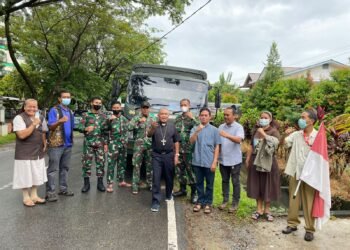 Keuskupan Agung Pontianak Bersama KODAM XII Tanjung Pura Gelar Aksi Solidaritas