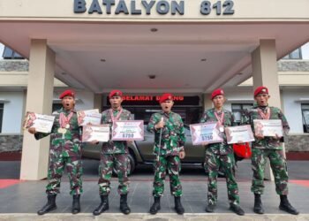 Prajurit Batalyon 812-81 Kopassus Juarai Lomba Menembak