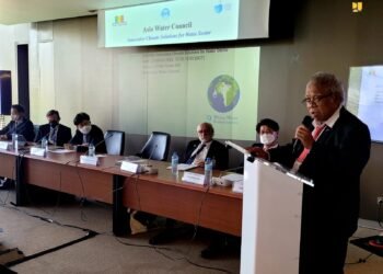 Menteri Basuki dalam Asia Water Council High – Level Panel yang merupakan rangkaian kegiatan World Water Forum (WWF) ke-9 di Dakar, Senegal pada Senin,(28/3/2022)