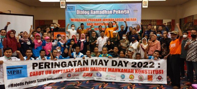 Gelar Aksi May Day, Serikat Buruh Yogya Desak Pemerintah Hapus UU Cipta Kerja