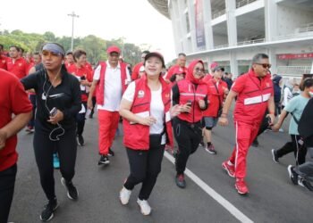 Jogging Bareng Wartawan, Puan: Dalam Jiwa yang Sehat Ada Pikiran yang Kuat