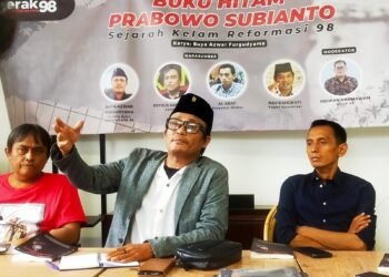 Sambut Hari HAM Internasional, Aktivis Gerak 98 Luncurkan “Buku Hitam Prabowo Subianto”