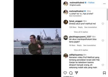 Instagram Mahfud MD Diretas Jelang Debat Cawapres