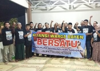 Kompak! Aliansi Warga Bayen Bersatu Dukung Proyek Pembangunan Jalan Tol Yogyakarta-Solo