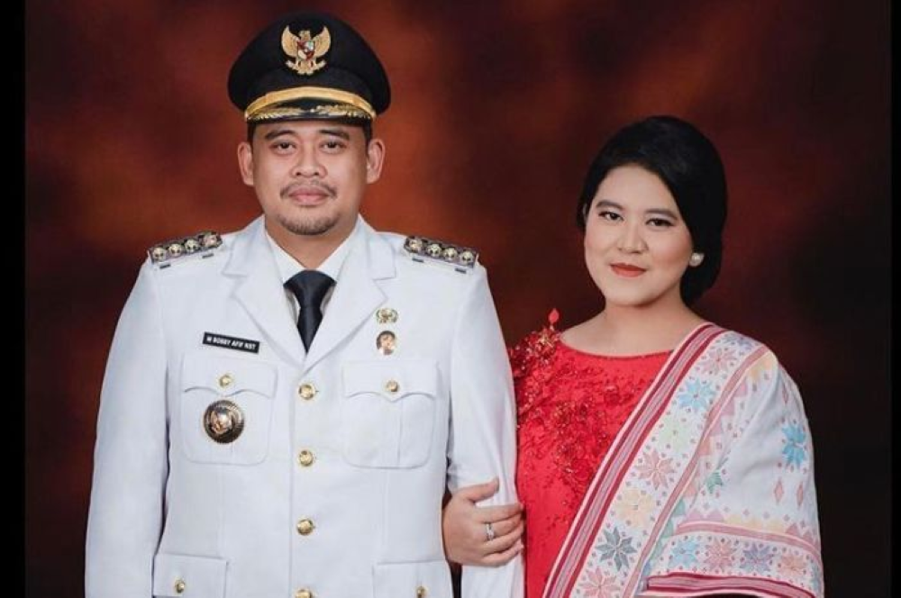 Wali Kota Medan Bobby Nasution dan istrinya, Kahiyang Ayu