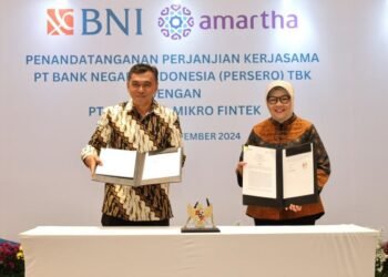 Wujudkan Ekonomi Inklusif dan Digitalisasi Akses Pembiayaan UMKM, BNI Jalin Kerjasama dengan Amartha