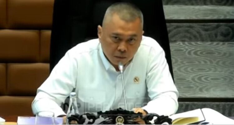 Menteri Perhubungan (Menhub) Dudy Purwagandhi dalam rapat kerja dengan Komisi V DPR RI, Rabu (6/11/2024)