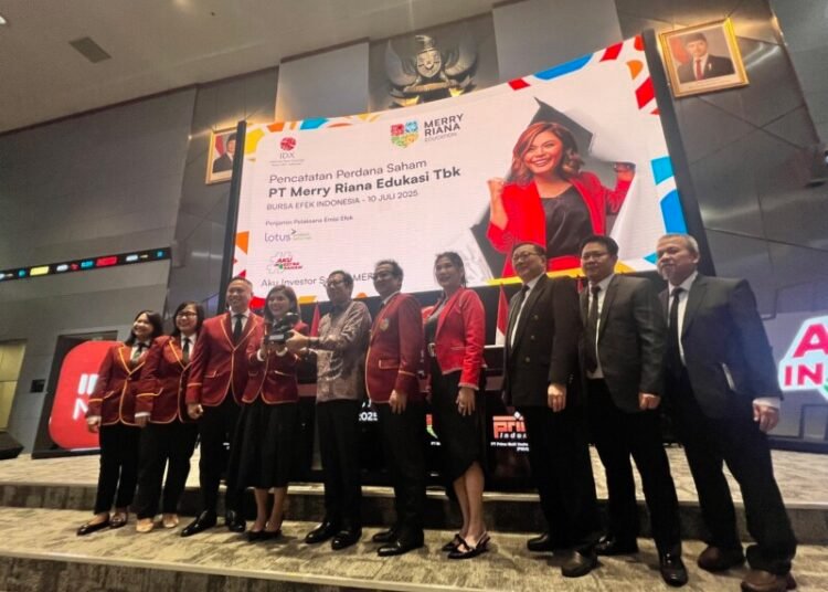 PT Merry Riana Edukasi Tbk (MERI) listing saham IPO di Bursa Efek Indonesia (BEI), Kamis (10/7/2025).