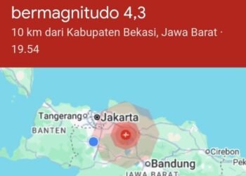 Begini Kronologis Gempabumi Tektonik M4,9