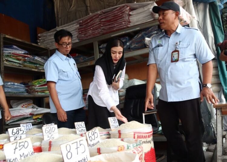 Anggota DPR RI Novita Hardini, saat mengunjungi Food Station, Cipinang, Jakarta Timur pada, Rabu (24/9/2025).