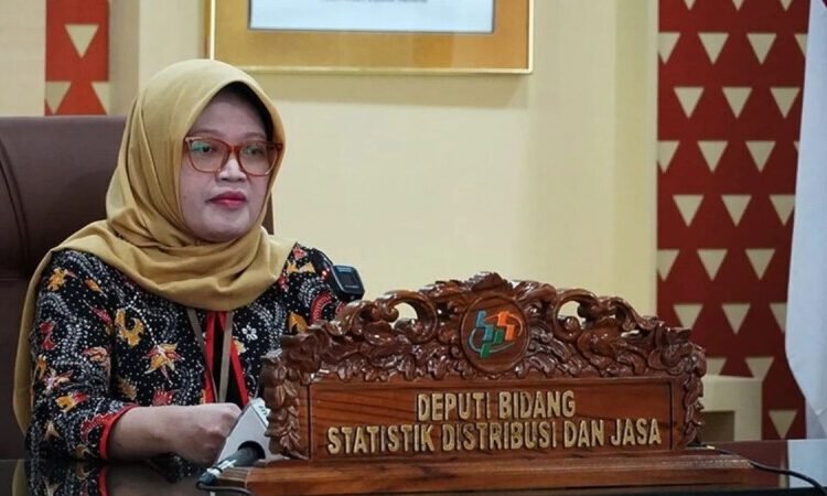 Pudji Ismartini, Deputi Bidang Statistik Distribusi dan Jasa Badan Pusat Statistik (BPS), di Jakarta, Senin (1/12/2025).