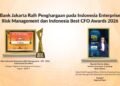 Bank Jakarta Raih Penghargaan Pada Indonesia Enterprise Risk Management dan Indonesia Best CFO Awards 2026